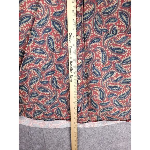 Vintage‎ Dockers Shirt Men's Large Button Up AOP Paisley Heavy Flannel - Picture 5 of 6